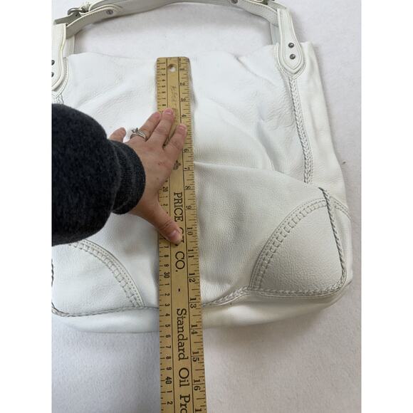 Sigrid Olsen 100% Leather Boho‎ Purse White Hobo Shoulder - Picture 8 of 11